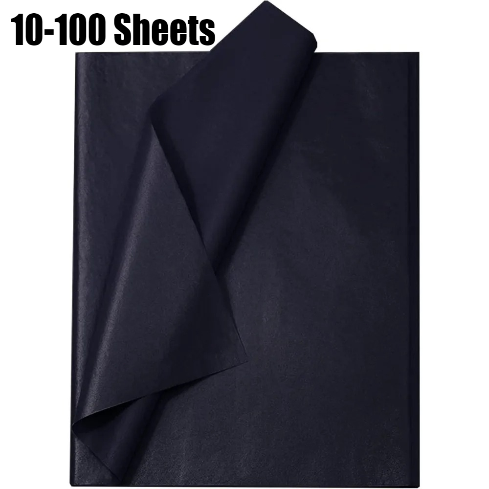 Pattern Tissue Paper - 10-100 Yaprak Siyah Mendil Kağıdı, Paketleme,