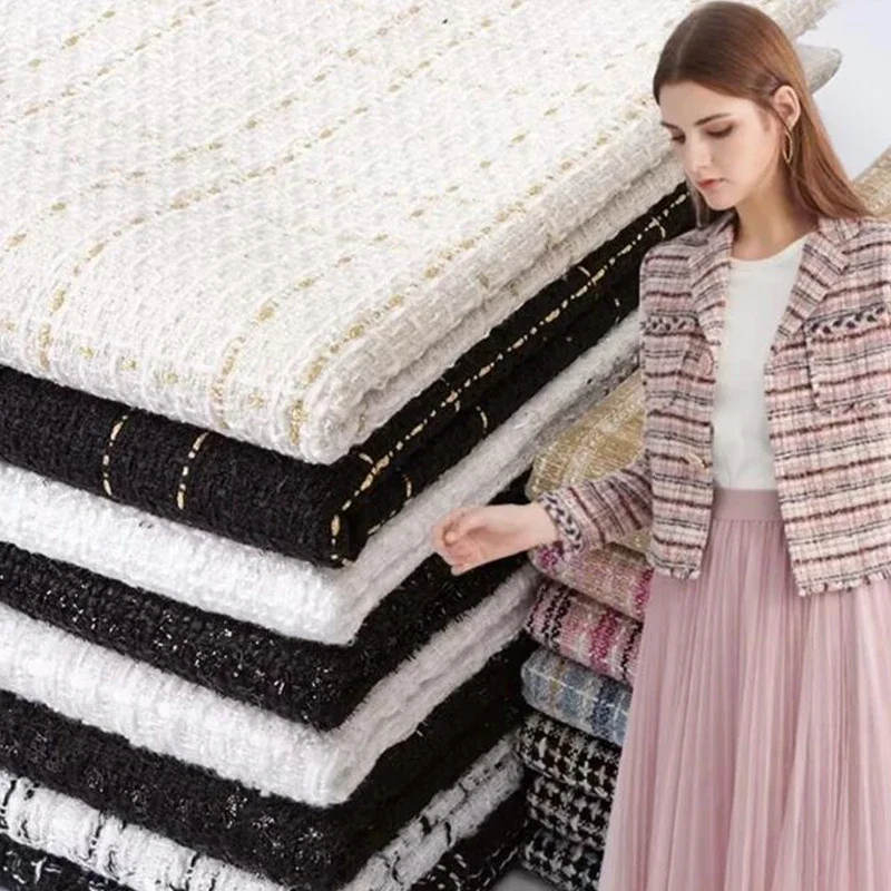 Sewing Tweed Fabric - 50 cm Altın Ipek Küçük Koku