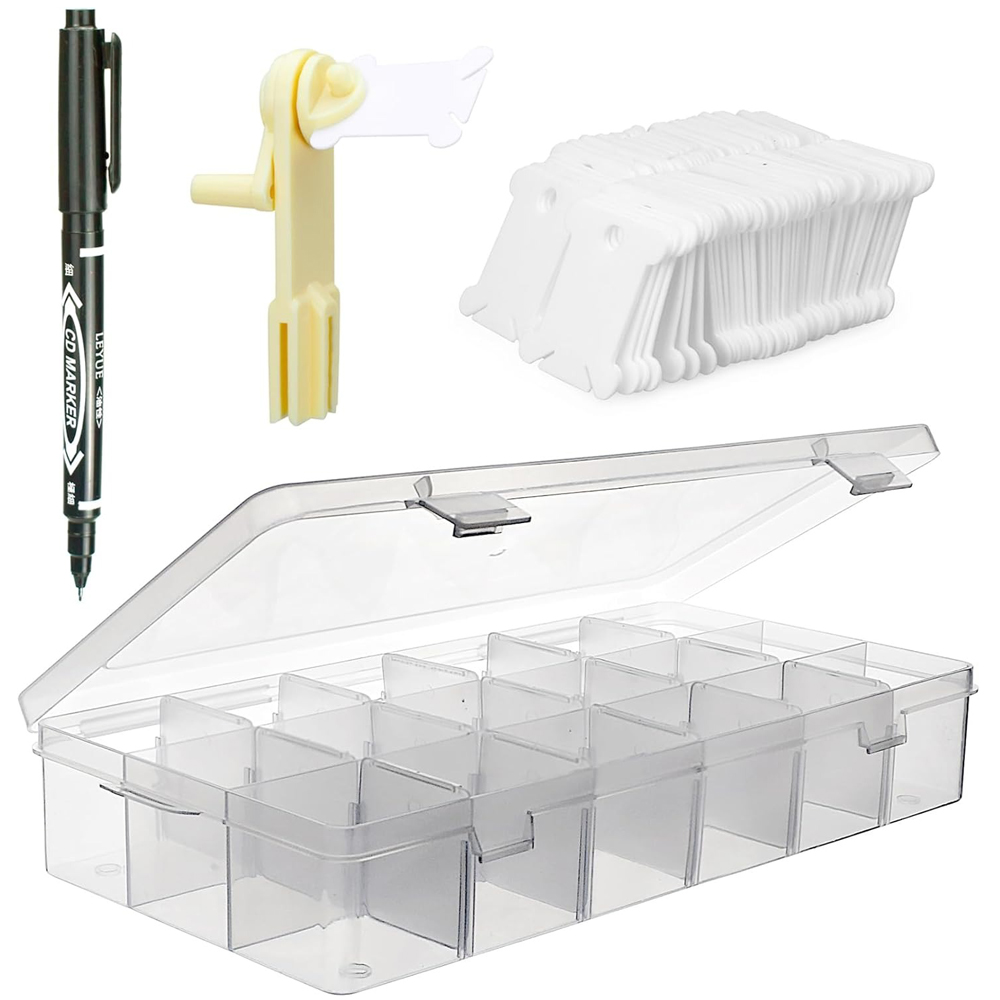 Bobbin Organizer Box - Nakış İpliği Düzenleyici 18 Bölmeli Kanaviçe