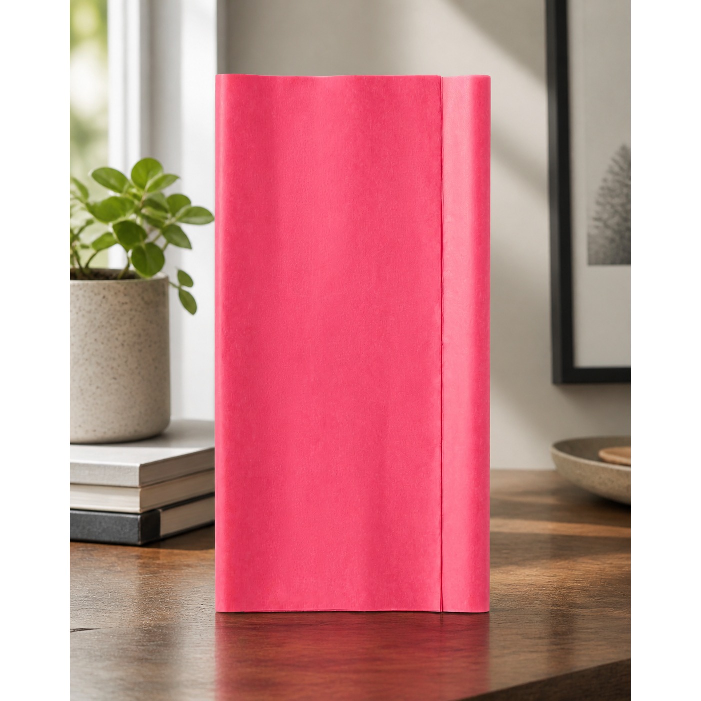Pattern Tissue Paper - Hediye Çantaları İçin 16ct Sıcak Pembe