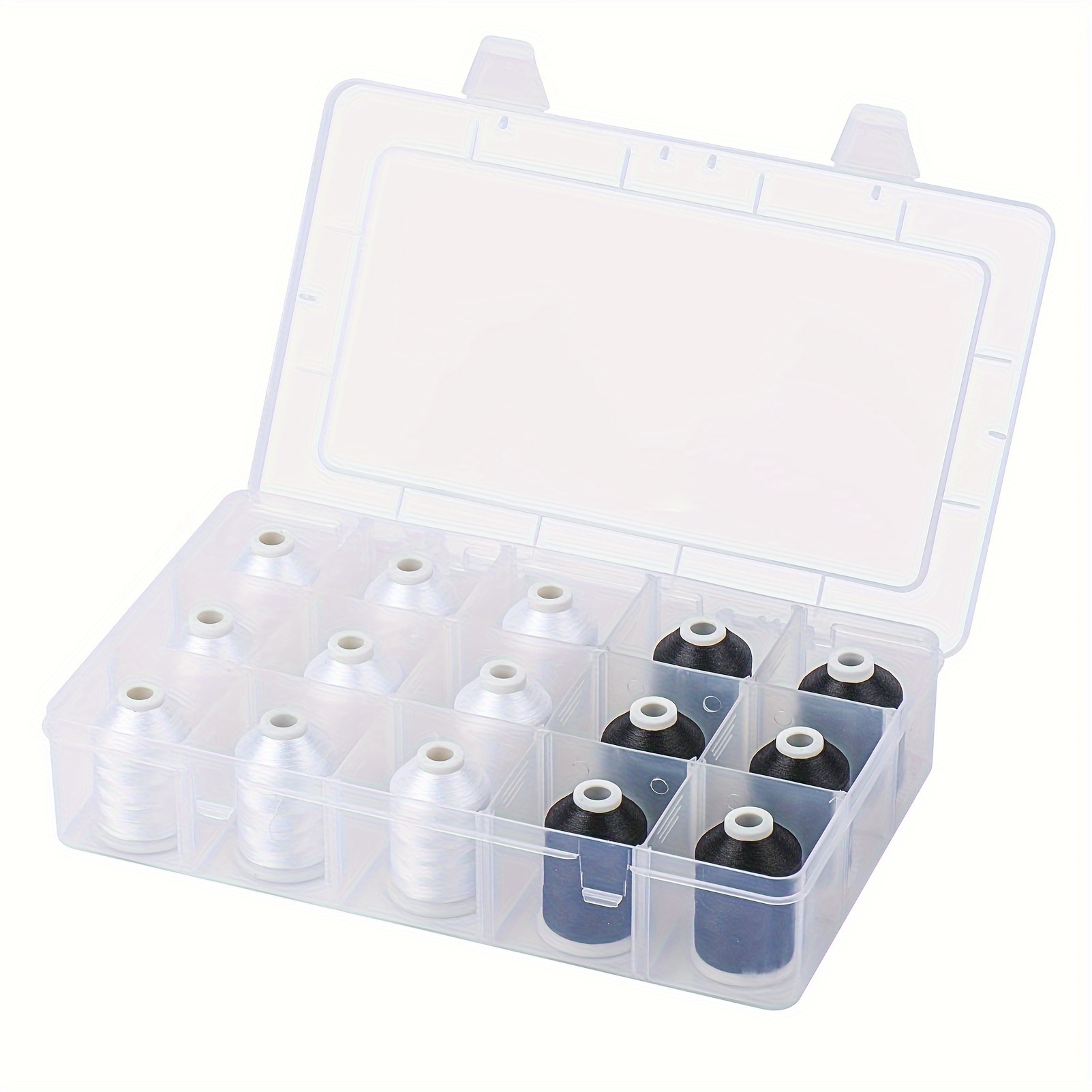 Bobbin Organizer Box - Taşınabilir 15 Bölmeli Dikiş Makarası Düzenleyici