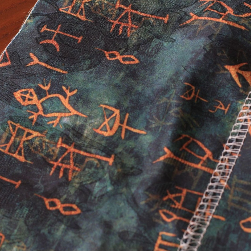 Sewing Tie Dye - Oracle Bone Script Jakarlı Retro Tie-dye