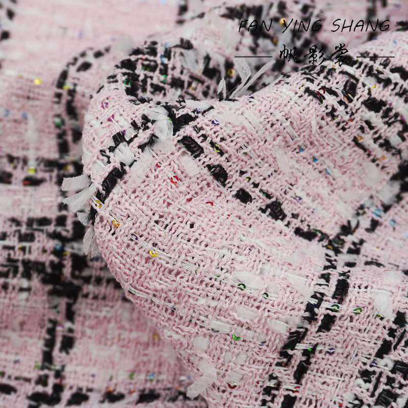 Pembe Klasik Büyük Ekose Renkl - Sewing Tweed Fabric incelemesi ve fiyatı