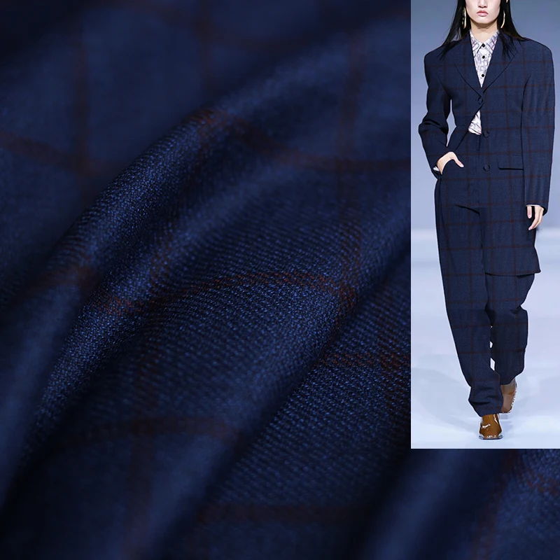 Redraspberry mavi ekose kamgar - Sewing Tweed Fabric incelemesi ve fiyatı