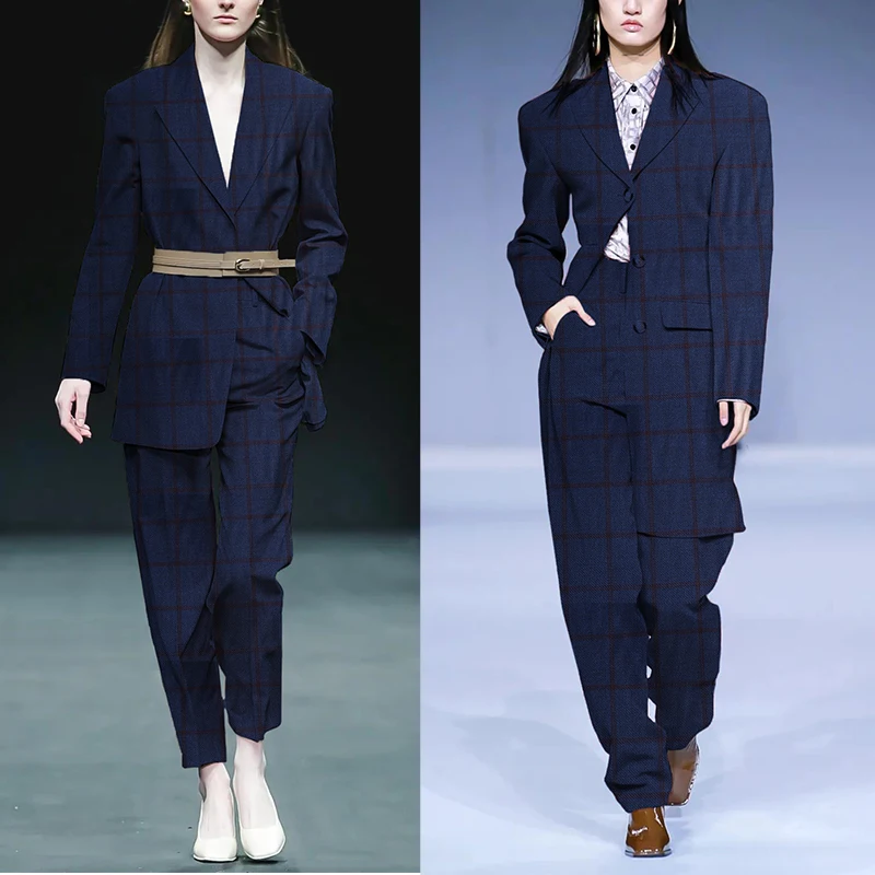 Redraspberry mavi ekose kamgar - Sewing Tweed Fabric incelemesi ve fiyatı