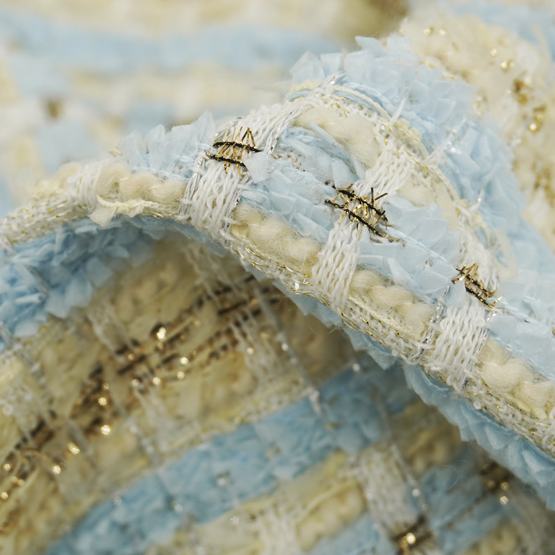 Açık Mavi Bej Ekose Buklet Tüv - Sewing Tweed Fabric incelemesi ve fiyatı