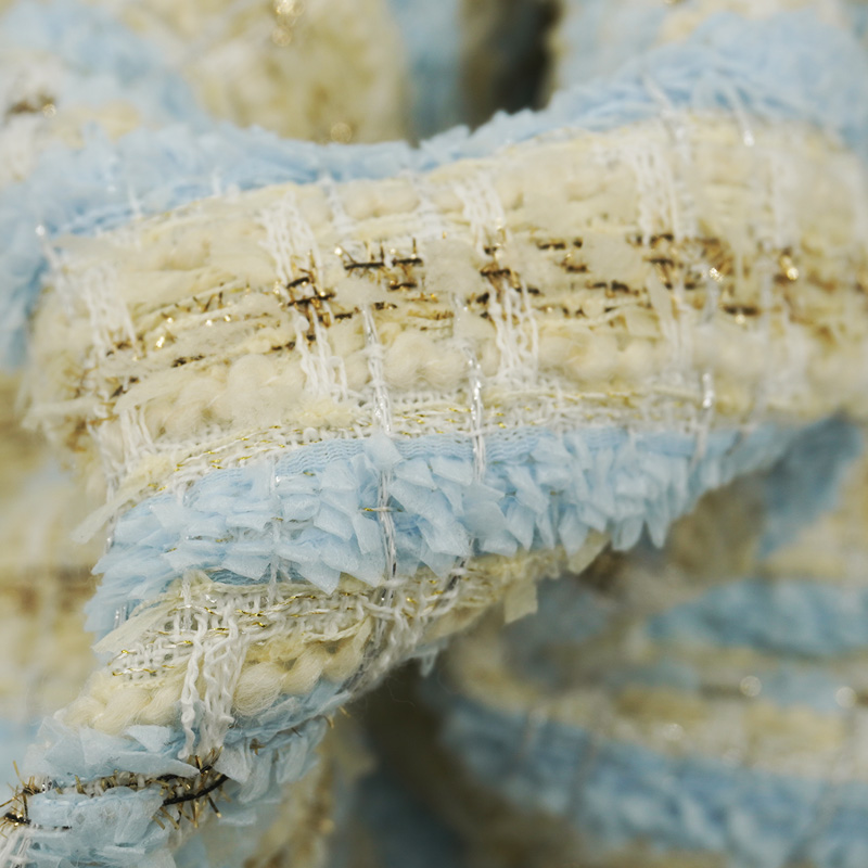Açık Mavi Bej Ekose Buklet Tüv - Sewing Tweed Fabric incelemesi ve fiyatı