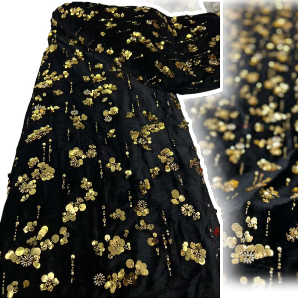 Afrika Pullu Kadife Dantel Kum - Sewing Velvet Fabric incelemesi ve fiyatı