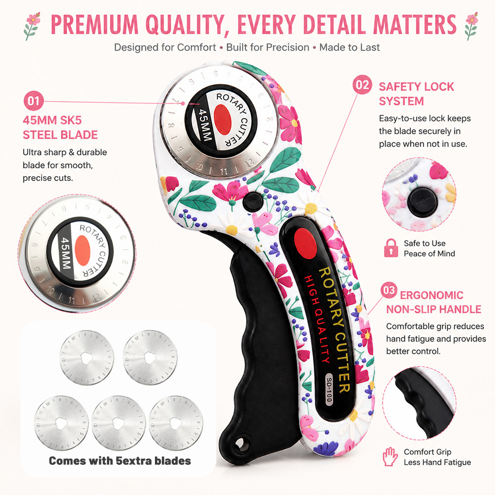 Döner Kesici 45mm Kart Kağıdı  - Rotary Cutter Fabric incelemesi ve fiyatı