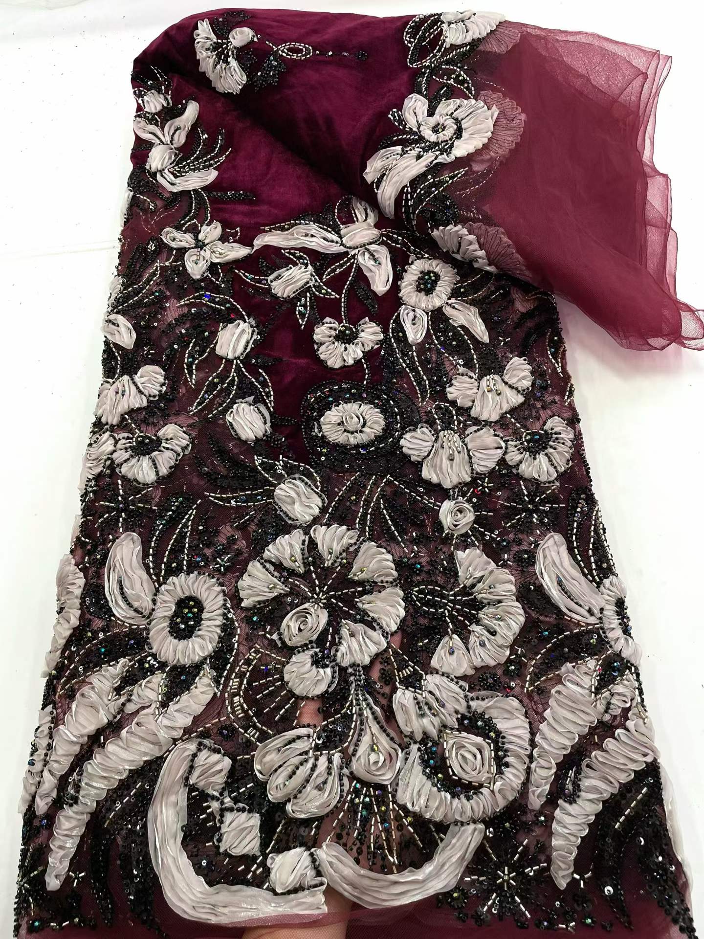 Afrika Püsküllü Kadife Dantel  - Sewing Velvet Fabric incelemesi ve fiyatı