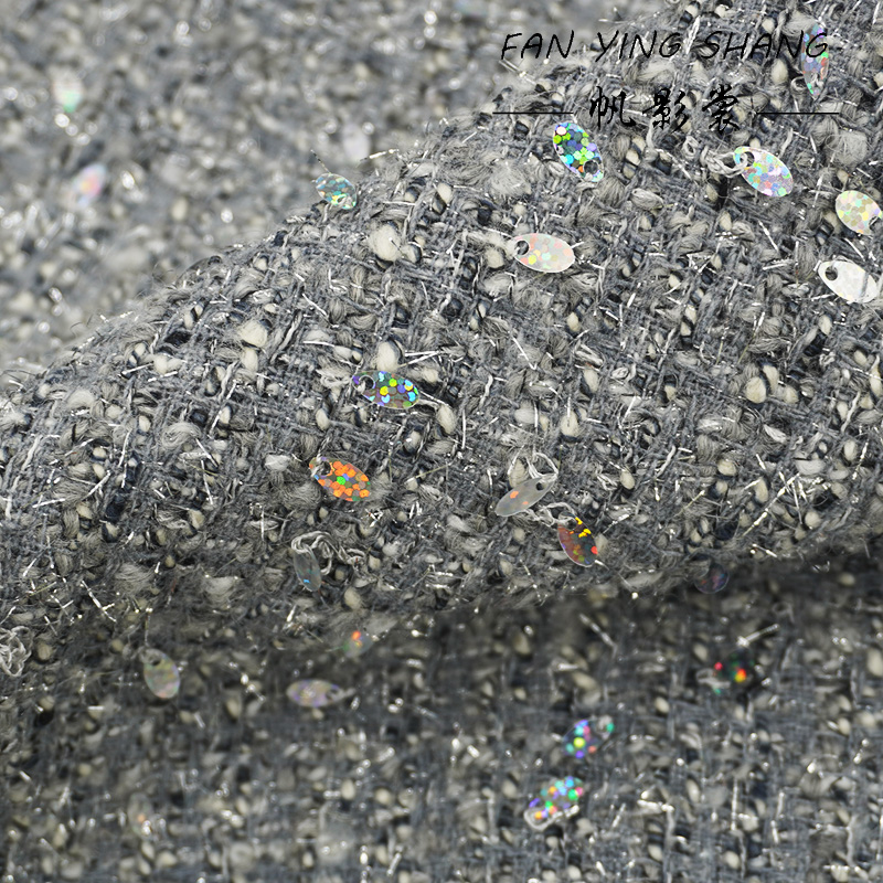 2025 Moda Gri Pullu Yün Tüvit  - Sewing Tweed Fabric incelemesi ve fiyatı
